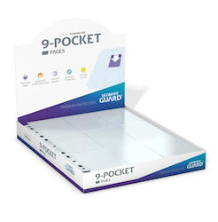 Ultimate Guard Top-Load Page Card Pages 9-Pocket 100 Pieces Transparent