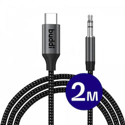 Buddi Flex USB 2.0 USB-C male - 3.5mm 2m