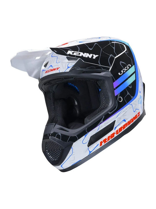 Kenny MX Performance Graphic+ Wave Blau Weiß Mo...