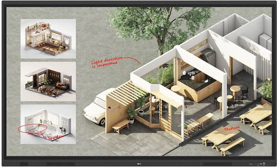 LG 75TR3DQ-B-B Afișaj Public D-LED VA 4K UHD 75" Cu Ecran Tactil