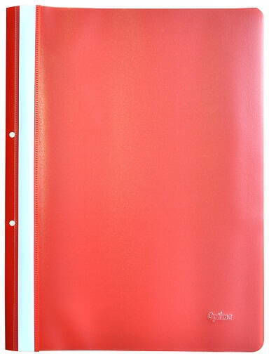Optima Pp Plastic Folder Rail Holes Thickness 120/180 Microns 10 Pcs Set Optima Red
