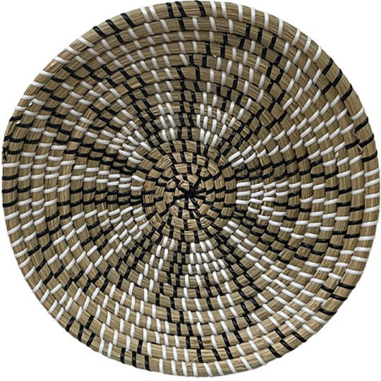 Wanddekoration Platte Kaffee aus Korbweide Material 30x4x30cm