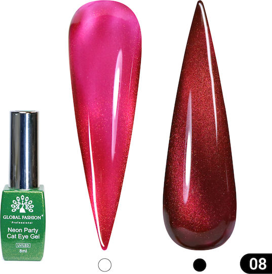 Global Fashion Ημιμόνιμο Βερνίκι Νυχιών 08 Cat Eye 8ml