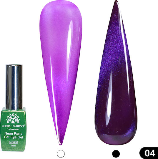 Global Fashion Ημιμόνιμο Βερνίκι Νυχιών 04 Cat Eye 8ml