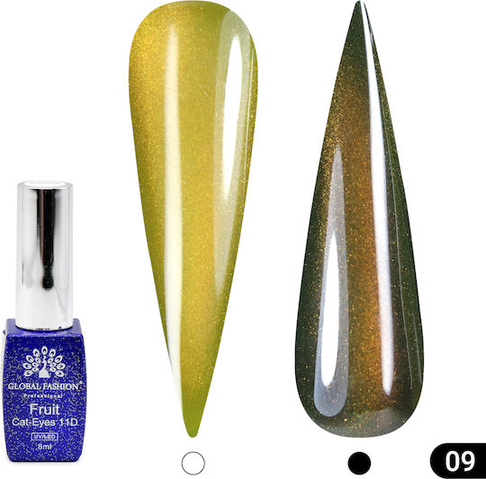 Global Fashion Ημιμόνιμο Βερνίκι Νυχιών 09 Cat Eye 8ml