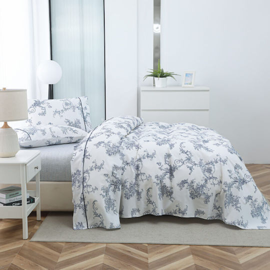 Liolios Home Super-Double Bed Sheets Set 245x270cm 4 (4 Pieces)