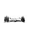 Pakketo Decorative Silhouette Mounde Pakooworld Black Made of Metal 60x1.5x20cm