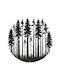 Pakketo Decorative Silhouette Foren Pakooworld Black Made of Metal 50x1.5x50cm