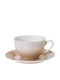 Cryspo Trio Set Ceramic Beige Tea Cups 230ml 6 Pieces
