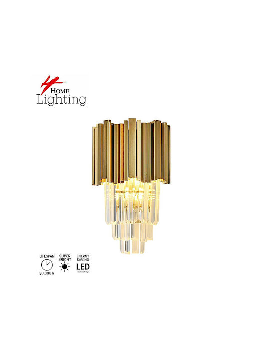 Home Lighting Regalia Lămpi De Perete Auriu 25x40cm