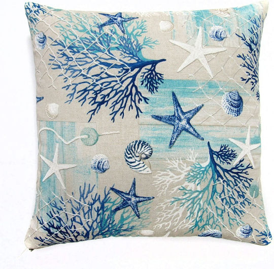 Cosmin Light Blue Decorative Pillow Case 45x45 cm Cosmin Light Blue Decorative Pillow Case 45x45 cm