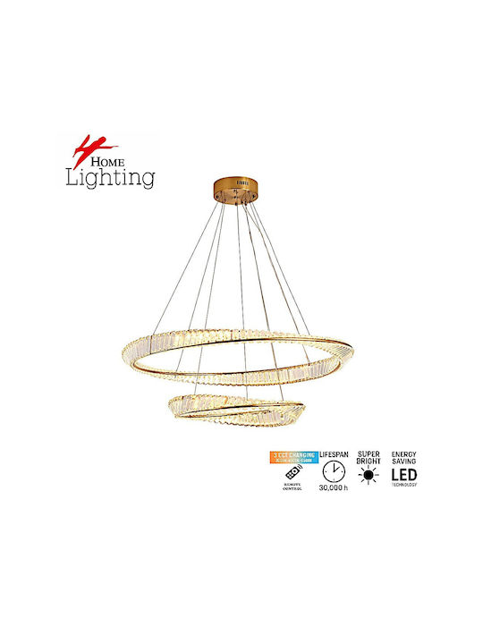 Home Lighting Ovela Ceiling Light Gold with Int...
