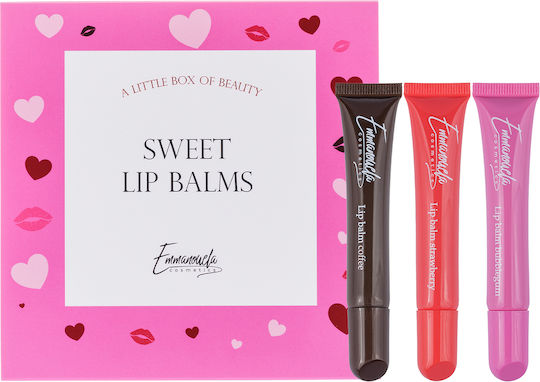 Emmanouela Cosmetics Sweet Makeup Set for Lips 3 Pieces