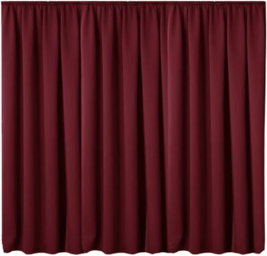 Jemidi24 Κουρτίνα με Τρέσα Burgundy 300x245εκ.