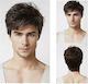 Men's Wig with Synthetic Hair in Dark Chestnut Color 20cm