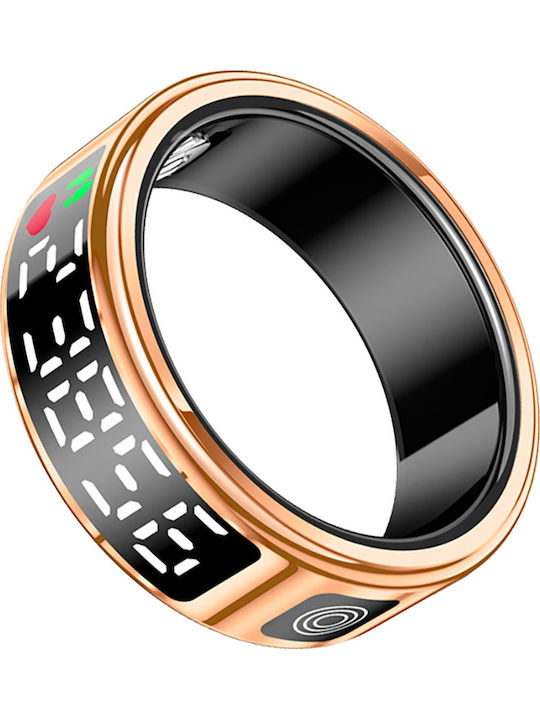 Avizar Diana Smart Ring 17.3mm Αδιάβροχο με Παλμογράφο Χρυσό