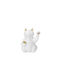 Techkidz Interior Decoration Model Lucky Cat Modernized Version Maneki-neko White