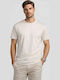Herrenblusen Kurzarm T-Shirt Cremweiß