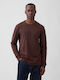 Langarm Herrenbluse Braun