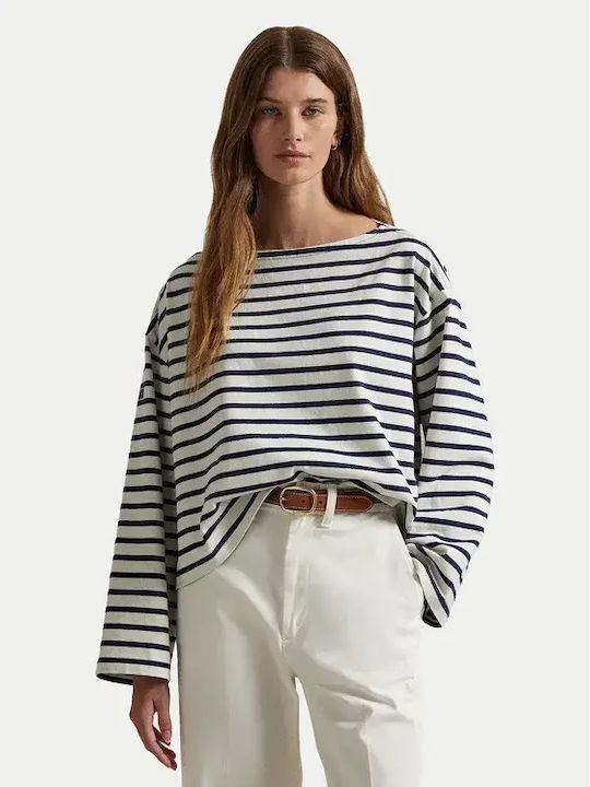 Γυναικεία Μπλούζα Ριγέ White/navy