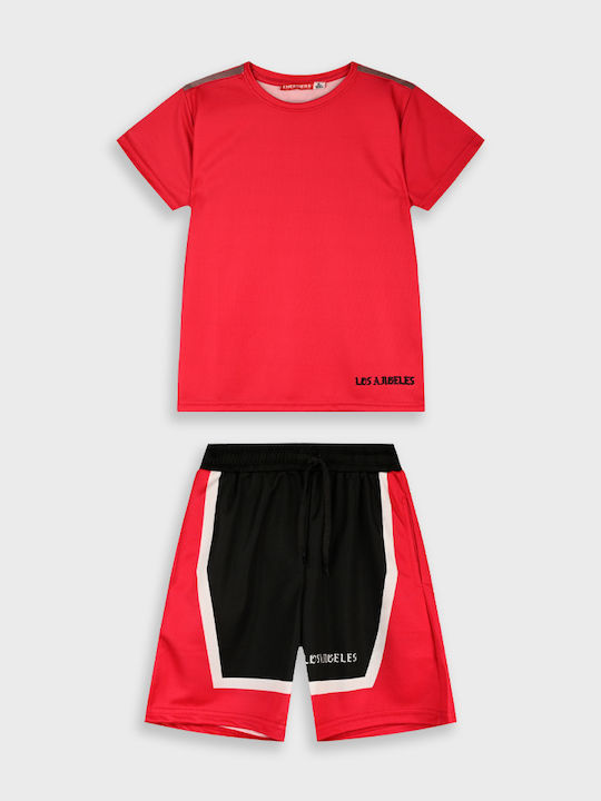 Kids Set with Shorts Summer 2 Pieces Red