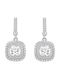 Gloria Hope Silver Dangle Earrings with Stones