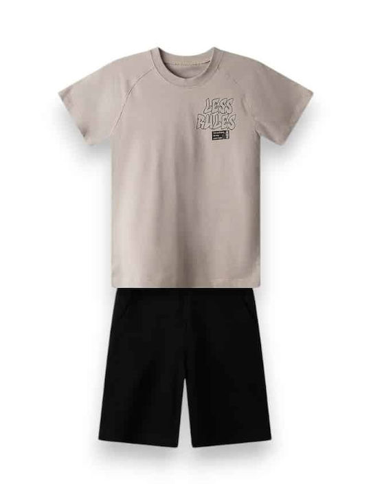 Kinderbekleidungsset mit Shorts Sommer 2Stücke Schwarz