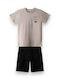 Kinderbekleidungsset mit Shorts Sommer 2Stücke Schwarz