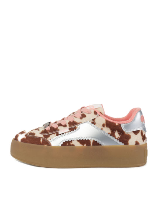 Cajo Women's Chunky Sneakers Brown Cream