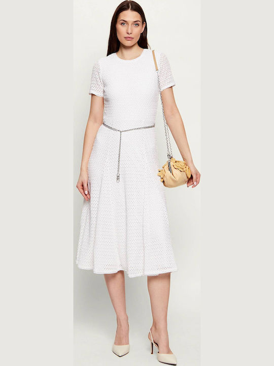 simkhai midi dress SIMKHAI Women's Audrey Embroidered Midi Dress in White, Size 8