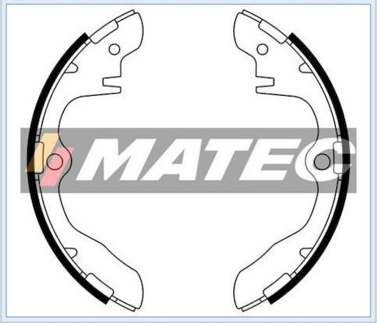 Bse142 Matec Brake Shoe Set Em+op Mazda B1600 71-77 & 77-81/fordcour