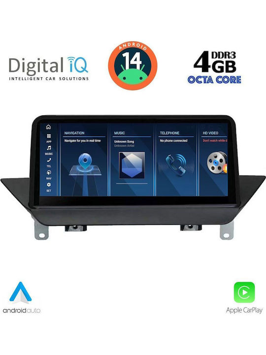 Digital IQ Car Audio System for BMW X1 (E84) 2009-2015 (Bluetooth/USB/WiFi/GPS/Apple CarPlay/Android Auto) with 10.25" Touch Screen