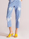 Damen Stoffhose Hellblau