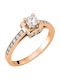 Ioannis Kosmima Single Stone Ring in 14K Rose Gold