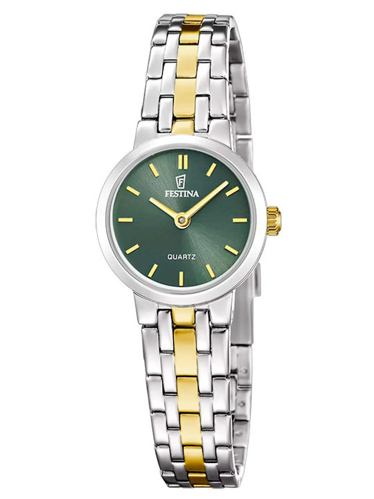 Festina Mademoiselle Damenuhren 23mm Batterie mit Gold Metall-Armband