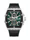 Beverly Hills Polo Club Dual Time Ανδρικό Ρολόι Μπαταρίας με Μαύρο Καουτσούκ Λουράκι