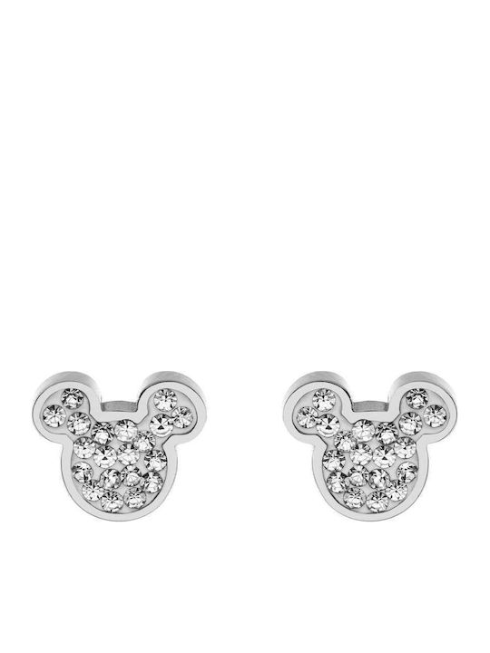 Disney Mickey Mouse Kids Stud Earrings with Stones Made of Steel