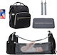 Lequeen Bag-Bed Shoulder/Hand Black 34x23x42cm