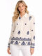 Long Sleeve Women's Shirt Blue SU-6019-15-26SH-Blue