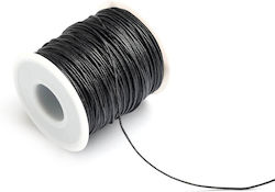 Waxed Lace 1mm 100m T4006 Black