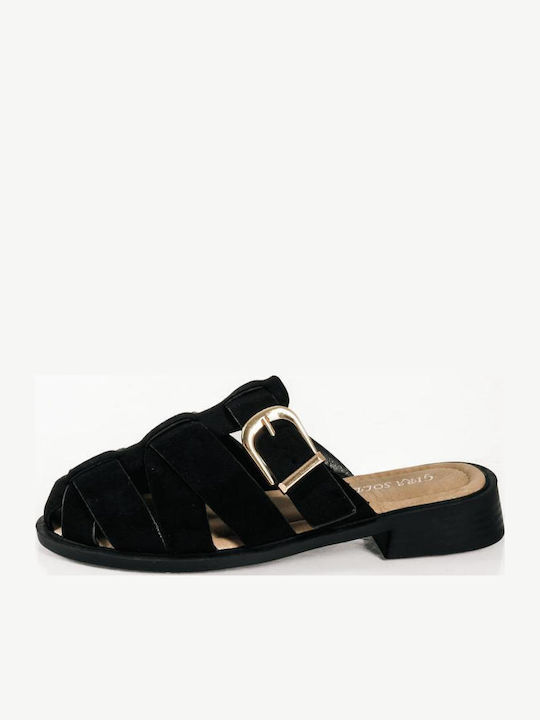 The Shoemart Mules With Heel In Black Colour