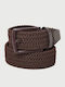 Elastic Men's Fabric Knitted Belt Brown