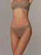 Damen-Slips Brasil Nahtlos Schokoladenbraun