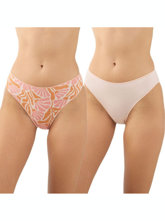 Minerva Invisible Women's Brazil 2Pack Pink-Coral