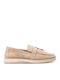 Δερμάτινα Γυναικεία Loafers σε Μπεζ Χρώμα