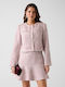Guess Long Women's Tweed Blazer Pink