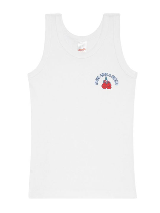Minerva Boxing Детски Потник Без Ръкави Бял