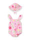 Mayoral Kinder Badebekleidung-Set mit Schirm Rosa