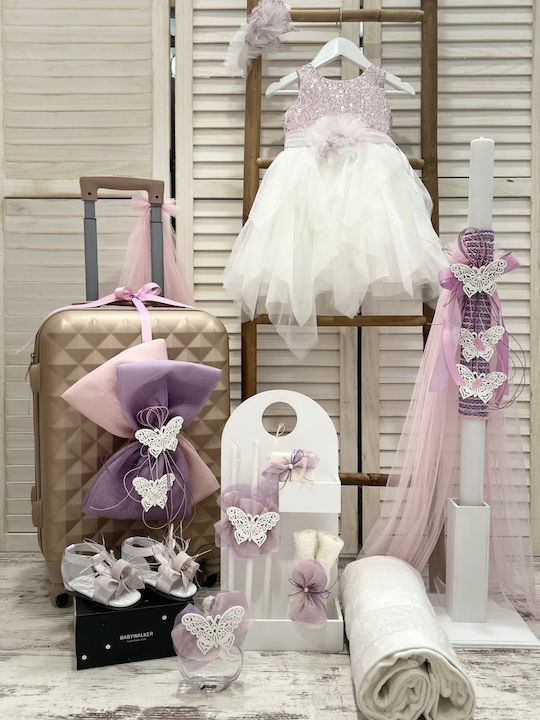 Guy Laroche Baptism Set with Butterfly Subject