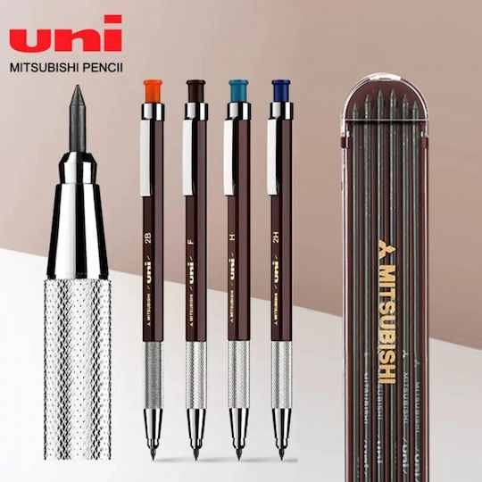 Uni Mitsubishi Mechanische Bleistift 2mm Mh-500 Mh500 Spitzen 3h